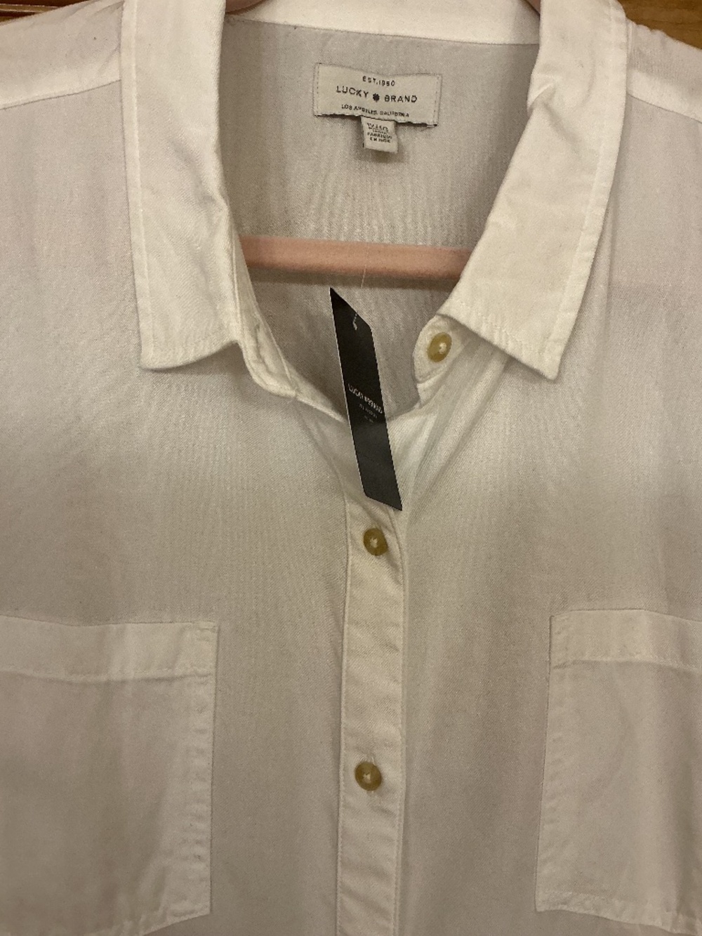 NWT Lucky Brand White Tunic/Blouse 1X